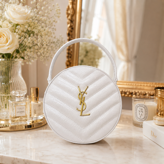The Luna Round Quilted Bag Decor