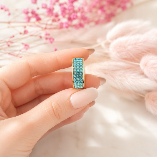 The Pavé Colourful CZ Chunky Huggie Hoops