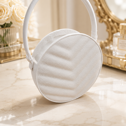 The Luna Round Quilted Bag Decor